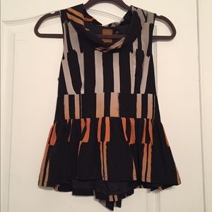 Ali Ro print peplum top